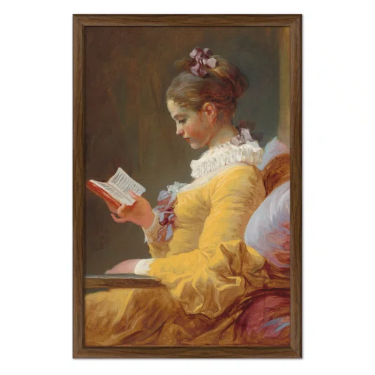 Quadro Decorativo Pintura "A Garota Lendo" de Jean Honoré Fragonard
