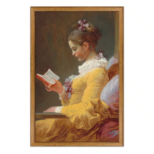 Quadro Decorativo Pintura "A Garota Lendo" de Jean Honoré Fragonard