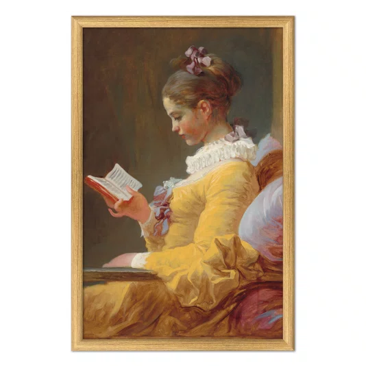 Quadro Decorativo Pintura "A Garota Lendo" de Jean Honoré Fragonard