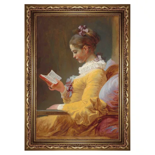 Quadro Decorativo Pintura "A Garota Lendo" de Jean Honoré Fragonard