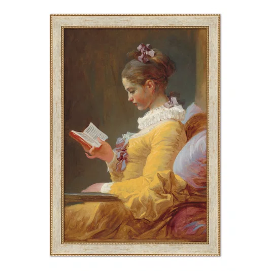 Quadro Decorativo Pintura "A Garota Lendo" de Jean Honoré Fragonard