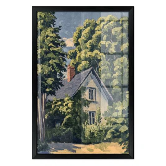 Quadro Decorativo Pintura Casa de Campo Estilo Modern Heritage