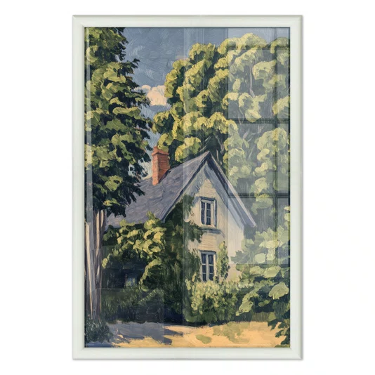 Quadro Decorativo Pintura Casa de Campo Estilo Modern Heritage