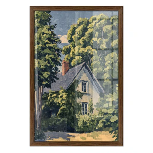 Quadro Decorativo Pintura Casa de Campo Estilo Modern Heritage
