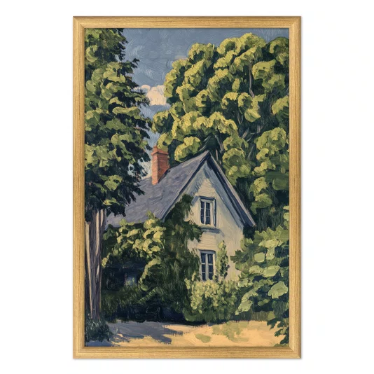 Quadro Decorativo Pintura Casa de Campo Estilo Modern Heritage