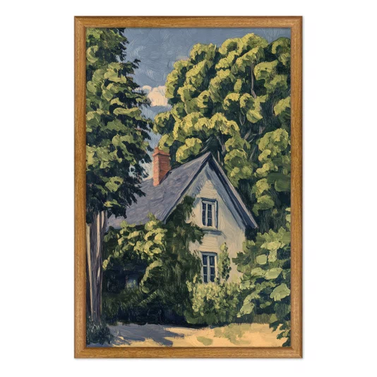 Quadro Decorativo Pintura Casa de Campo Estilo Modern Heritage
