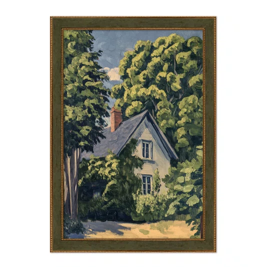 Quadro Decorativo Pintura Casa de Campo Estilo Modern Heritage