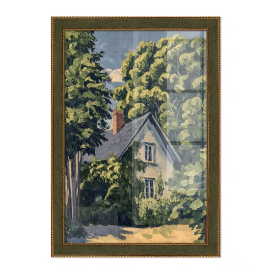 Quadro Decorativo Pintura Casa de Campo Estilo Modern Heritage