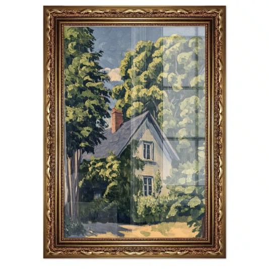 Quadro Decorativo Pintura Casa de Campo Estilo Modern Heritage