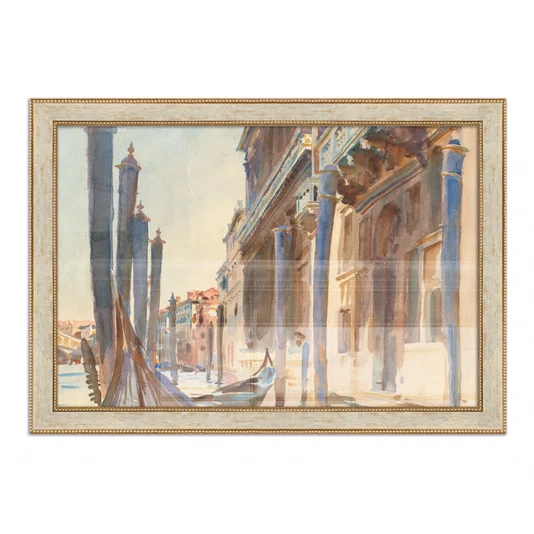 Quadro Decorativo Pintura Gôndolas Ancoradas no Grande Canal por John Singer Sargen