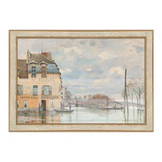 Quadro Decorativo Pintura "Inundação em Port-Marly" de Alfred Sisley