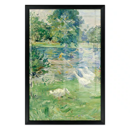 Quadro Decorativo Pintura "Menina Em Um Barco Com Gansos" de Berthe Morisot