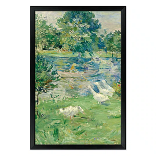 Quadro Decorativo Pintura "Menina Em Um Barco Com Gansos" de Berthe Morisot