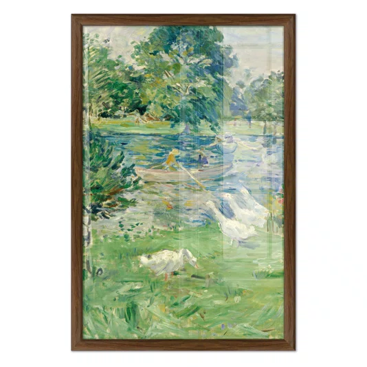 Quadro Decorativo Pintura "Menina Em Um Barco Com Gansos" de Berthe Morisot
