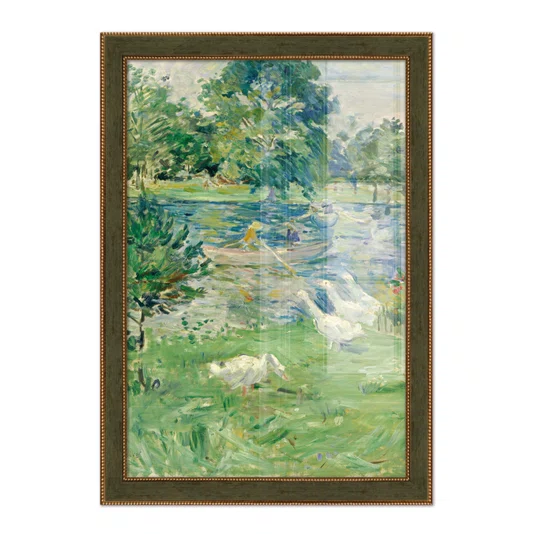 Quadro Decorativo Pintura "Menina Em Um Barco Com Gansos" de Berthe Morisot