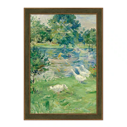 Quadro Decorativo Pintura "Menina Em Um Barco Com Gansos" de Berthe Morisot