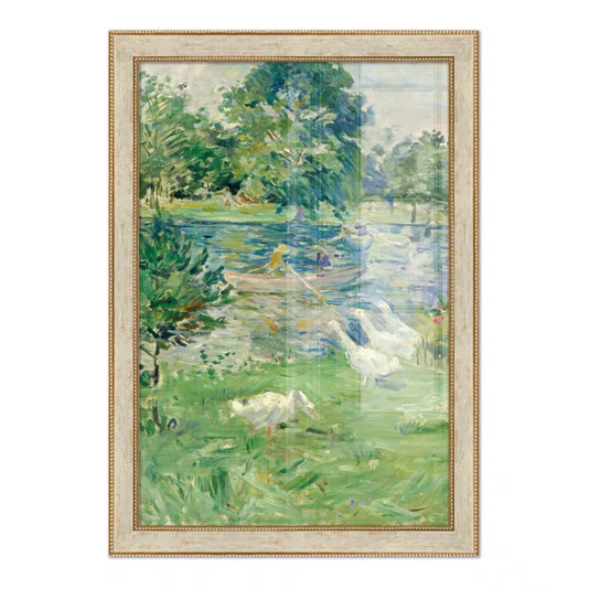 Quadro Decorativo Pintura "Menina Em Um Barco Com Gansos" de Berthe Morisot