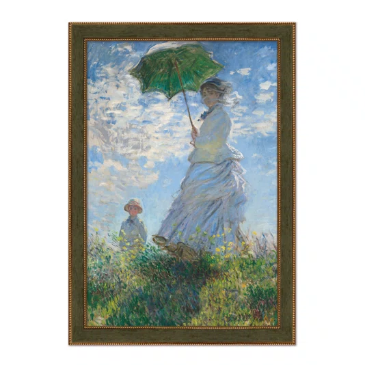 Quadro Decorativo Pintura "Mulher Com um Guarda-Sol – Madame Monet e seu Filho" de Claude Monet