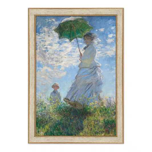 Quadro Decorativo Pintura "Mulher Com um Guarda-Sol – Madame Monet e seu Filho" de Claude Monet