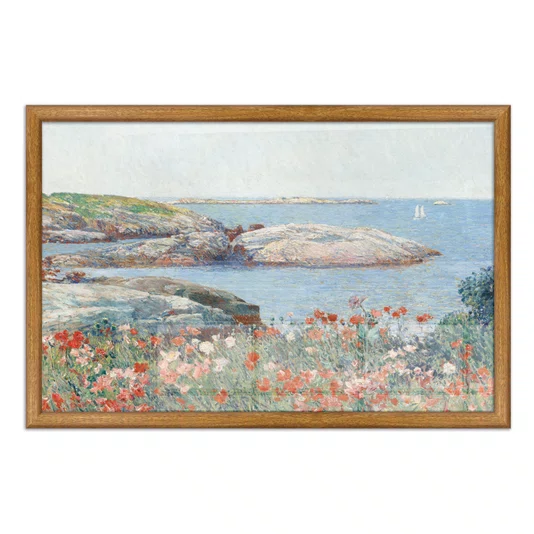 Quadro Decorativo Pintura "Papoulas, Ilhas de Shoals" de Frederick Childe Hassam