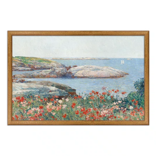 Quadro Decorativo Pintura "Papoulas, Ilhas de Shoals" de Frederick Childe Hassam