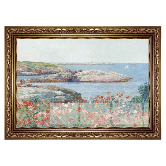 Quadro Decorativo Pintura "Papoulas, Ilhas de Shoals" de Frederick Childe Hassam