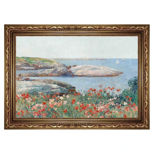Quadro Decorativo Pintura "Papoulas, Ilhas de Shoals" de Frederick Childe Hassam