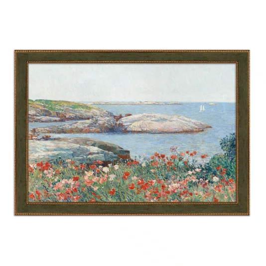 Quadro Decorativo Pintura "Papoulas, Ilhas de Shoals" de Frederick Childe Hassam