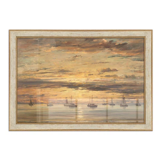 Quadro Decorativo Pintura "Pôr do sol em Scheveningen" de Hendrik Willem Mesdag