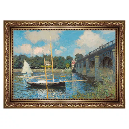 Quadro Decorativo Pintura "A Ponte de Argenteuil" de Claude Monet
