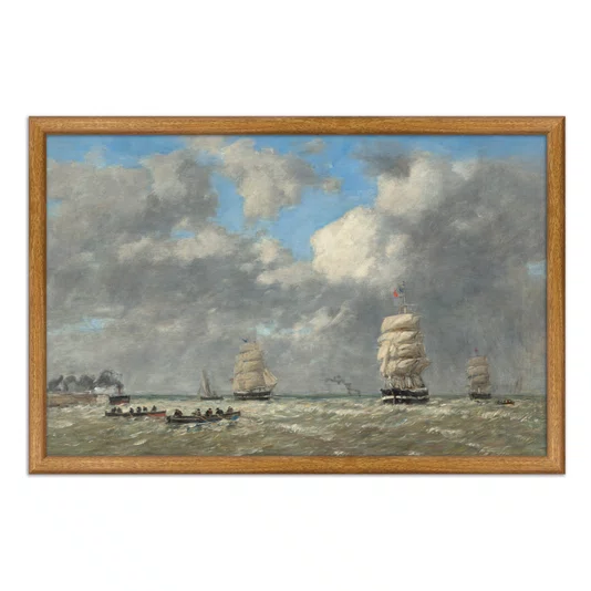 Quadro Decorativo Pintura "Le Havre" de Eugène Boudin