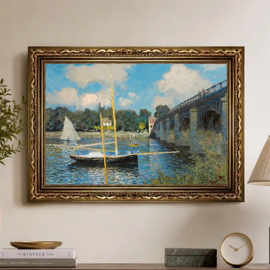 Quadro Decorativo Pintura "A Ponte de Argenteuil" de Claude Monet