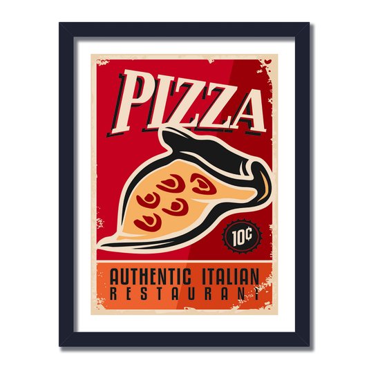 Quadro Decorativo Pizza Best Authentic Italian Restaurant