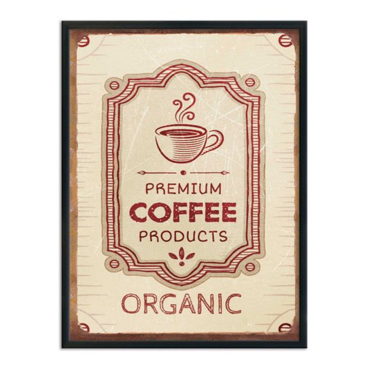 Quadro Decorativo Premium Coffee Products Organic