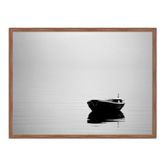 Quadro Decorativo Preto e Branco Barco a Deriva
