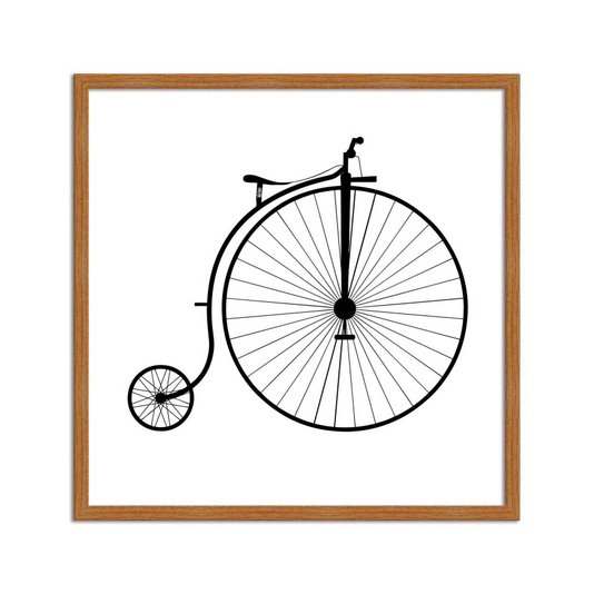 Quadro Decorativo Preto e Branco Bicicleta Vintage de Circo