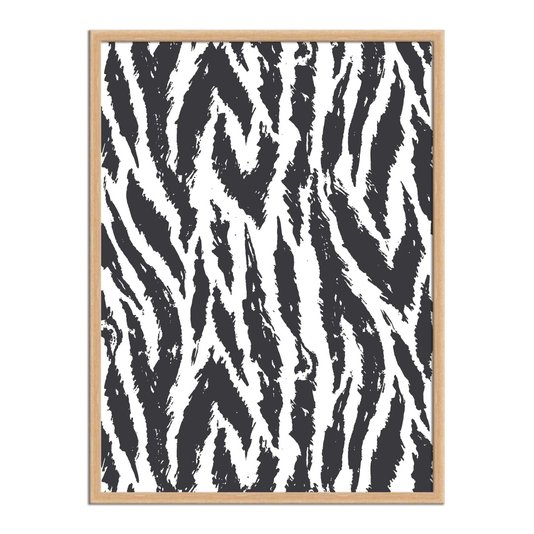 Quadro Decorativo Preto e Branco Pattern Pele de Animal