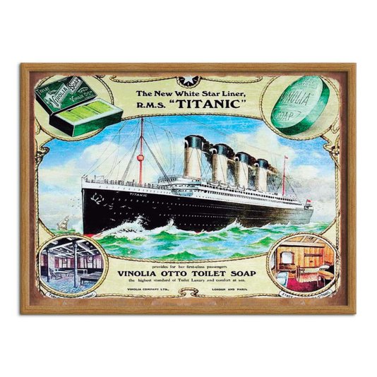 Quadro Decorativo Publicidade Antiga Titanic The New White Star Liner