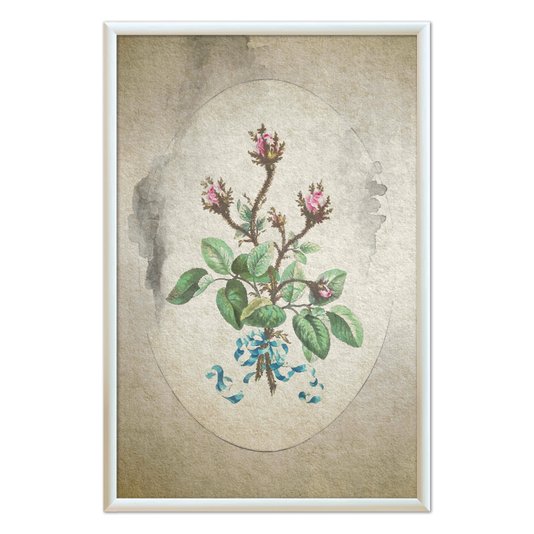 Quadro Decorativo Ramo De Flores Vintage