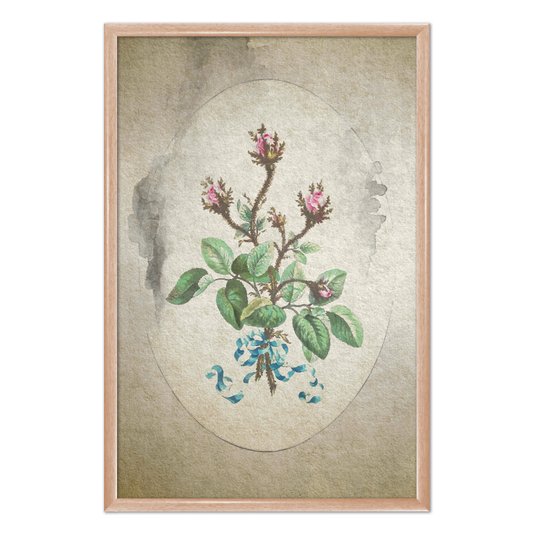 Quadro Decorativo Ramo De Flores Vintage