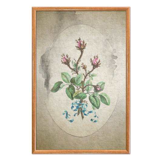 Quadro Decorativo Ramo De Flores Vintage