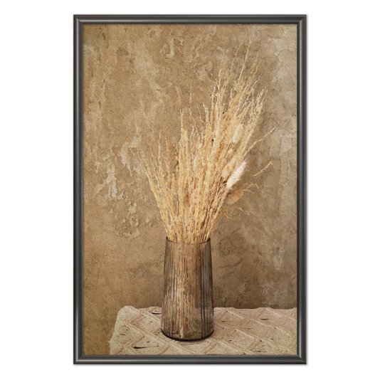 Quadro Decorativo Ramo De Grama De Pampas Seco Vintage Farmhouse