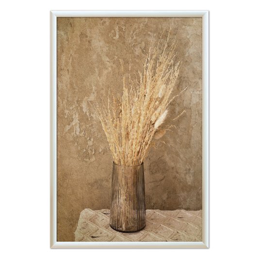 Quadro Decorativo Ramo De Grama De Pampas Seco Vintage Farmhouse