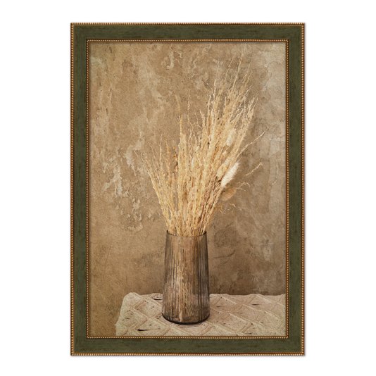 Quadro Decorativo Ramo De Grama De Pampas Seco Vintage Farmhouse