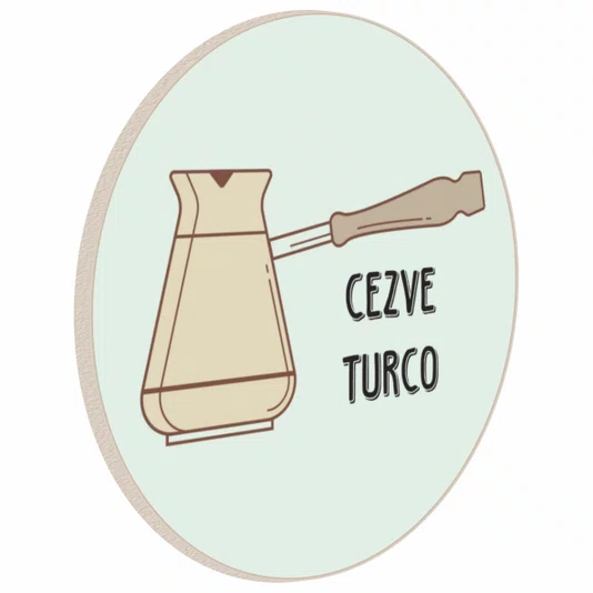 Quadro Decorativo Redondo Cezve Turco