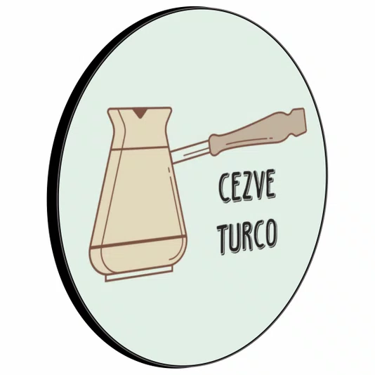 Quadro Decorativo Redondo Cezve Turco