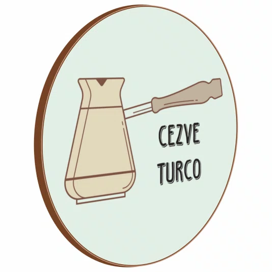 Quadro Decorativo Redondo Cezve Turco