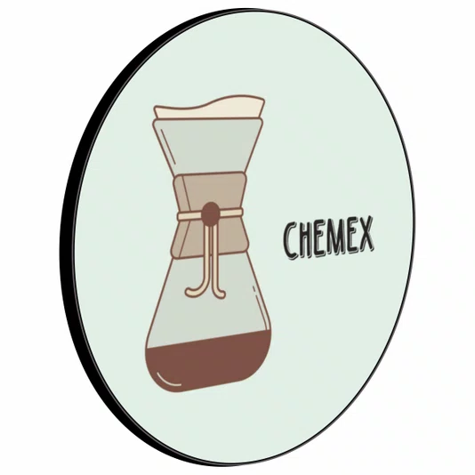 Quadro Decorativo Redondo Chemex