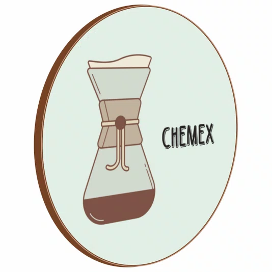 Quadro Decorativo Redondo Chemex