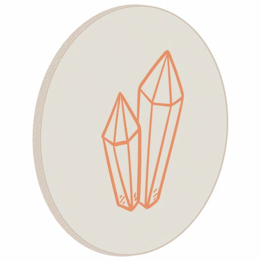 Quadro Decorativo Redondo Cristal Boho